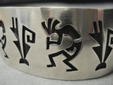 Rare Vintage Navajo Dancing Kokopelli Sterling Silver Native American Jewelry Bracelet-Nativo Arts