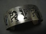 Rare Vintage Navajo Dancing Kokopelli Sterling Silver Native American Jewelry Bracelet-Nativo Arts