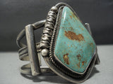 Rare Vintage Navajo Don Clark Green Royston Turquoise Sterling Silver Bracelet-Nativo Arts