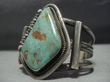 Rare Vintage Navajo Don Clark Green Royston Turquoise Sterling Silver Bracelet-Nativo Arts