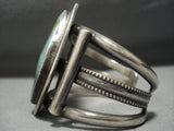 Rare Vintage Navajo Don Clark Green Royston Turquoise Sterling Silver Bracelet-Nativo Arts