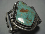 Rare Vintage Navajo Don Clark Green Royston Turquoise Sterling Silver Bracelet-Nativo Arts