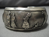Rare Vintage Navajo Dorothy Martinez Sterling Silver Native American Bracelet-Nativo Arts