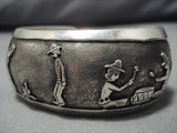 Rare Vintage Navajo Dorothy Martinez Sterling Silver Native American Bracelet-Nativo Arts