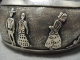 Rare Vintage Navajo Dorothy Martinez Sterling Silver Native American Bracelet-Nativo Arts