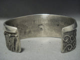 Rare Vintage Navajo Dragonfly Sterling Native American Jewelry Silver Bracelet Old-Nativo Arts