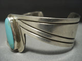 Rare!! Vintage Navajo Native American Jewelry jewelry #8 Turquoise Sterling Silver Bracelet-Nativo Arts