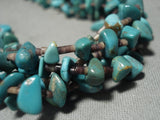 Rare Vintage Navajo Native American Jewelry jewelry **green Turquoise** Heishi Squaw Wrap Necklace-Nativo Arts