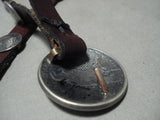 Rare Vintage Navajo Native American Jewelry Silver Dime And Morgan Dollar Concho Belt-Nativo Arts