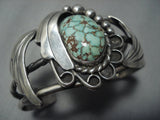 Rare Vintage Navajo Native American Jewelry Turquoise Sterling Silver Bracelet-Nativo Arts