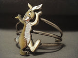 Rare Vintage Navajo Rabbit Native American Jewelry Silver Bracelet-Nativo Arts