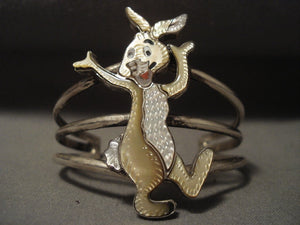 Rare Vintage Navajo Rabbit Native American Jewelry Silver Bracelet-Nativo Arts