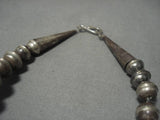 Rare Vintage Navajo Sterling Silver Lapis Native American Necklace Old-Nativo Arts