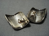 Rare Vintage Navajo Sugulite Inlay Sterling Silver Native American Jewelry Earrings Old-Nativo Arts