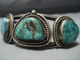 Rare Vintage Navajo Turquoise Sterling Silver Native American Jewelry Bracelet-Nativo Arts