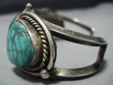 Rare Vintage Navajo Turquoise Sterling Silver Native American Jewelry Bracelet-Nativo Arts