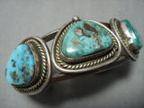 Rare Vintage Navajo Turquoise Sterling Silver Native American Jewelry Bracelet-Nativo Arts