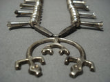 Rare Vintage Navajo Yeibichai Sterling Silver Native American Jewelry Necklace Old-Nativo Arts