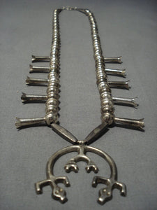 Rare Vintage Navajo Yeibichai Sterling Silver Native American Jewelry Necklace Old-Nativo Arts