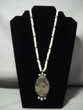 Rare Vintage Santo Domingo/ Navajo Royston Turquoise Native American Jewelry Silver Necklace Old-Nativo Arts