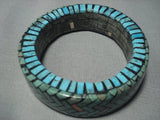 Rare Vintage Santo Domingo Turquoise Bangle Bracelet Native American Jewelry-Nativo Arts