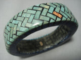 Rare Vintage Santo Domingo Turquoise Bangle Bracelet Native American Jewelry-Nativo Arts