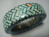 Rare Vintage Santo Domingo Turquoise Bangle Bracelet Native American Jewelry-Nativo Arts