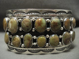 Rare Wide Vintage Navajo Royston Turquoise Native American Jewelry Silver Bracelet Old Pawn-Nativo Arts