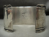 Rare Wide Vintage Navajo Royston Turquoise Native American Jewelry Silver Bracelet Old Pawn-Nativo Arts