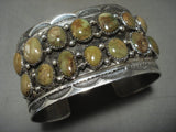 Rare Wide Vintage Navajo Royston Turquoise Native American Jewelry Silver Bracelet Old Pawn-Nativo Arts
