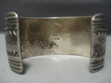 Rare Yazzie Vintage Navajo Native American Jewelry jewelry Turquoise Sterling Silver Bracelet Old-Nativo Arts