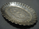 Rare1930's Whirling Logs Sterling Silver Native American Jewelry Ashtray-Nativo Arts