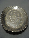 Rare1930's Whirling Logs Sterling Silver Native American Jewelry Ashtray-Nativo Arts
