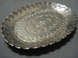 Rare1930's Whirling Logs Sterling Silver Native American Jewelry Ashtray-Nativo Arts