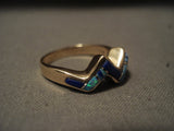 Real Authentic Opal Vintage Navajo Native American Jewelry jewelry Solid 14k Gold Ring-Nativo Arts