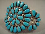 Real Turquoise (watch For Fakes) Vintage Navajo Native American Jewelry Silver Bracelet-Nativo Arts