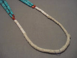 Red Mountain Turquoise Vintage Navajo Native American Jewelry jewelry Turquoise Coral Necklace-Nativo Arts