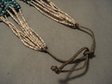 Remarkable Modernistic Navajo Native American Jewelry jewelry 'Tight Weave' Persian Turquoise Necklace-Nativo Arts