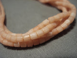 Remarkable Navajo Pink Coral Heishi Native American Jewelry Silver Necklace-Nativo Arts