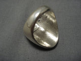 Remarkable Vintage Native American Zuni Inlay Turquoise Cly Sterling Silver Ring Old-Nativo Arts