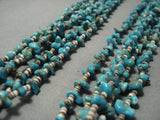 Remarkable Vintage Navajo Native American Jewelry jewelry Turquoise Heishi Necklace-Nativo Arts
