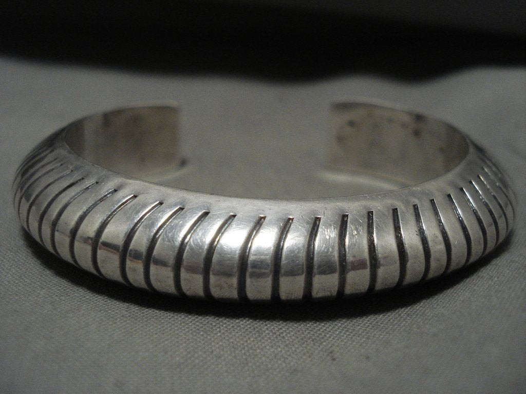 Scalloped And Thick Vintage Navajo Orville Tsinnie (d.) Native