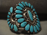 Serious Collectors Only! Vintage Zuni Alice Quam Natural Turquoise Bracelet-Nativo Arts