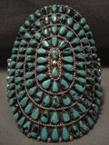 Skycraping Vintage Navajo Green 'Tears Of Joy' Turquoise Native American Jewelry Silver Bracelet-Nativo Arts