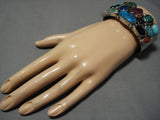 Smithsonian Vintage Native American Navajo Charles Johnson Turquoise Sterling Silver Bracelet-Nativo Arts