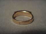 SOLID 14K GOLD VINTAGE NAVAJO ""FINEST LAPIS"" GOLD RING-Nativo Arts