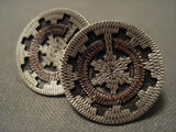 Some Of The Most Detailed And Intrciate Navajo Native American Jewelry Silver Sterling Earrings-Nativo Arts