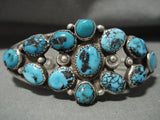 Spiderweb Perfection Vintage Navajo Turquoise Native American Jewelry Silver Bracelet Old-Nativo Arts