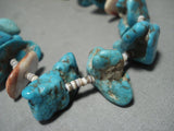 Spiderweb Turquoise Nuggets Huge Vintage Navajo Native American Jewelry jewelry/ Santo Domingo Heishi Necklace-Nativo Arts