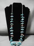 Spiderweb Turquoise Nuggets Huge Vintage Navajo Native American Jewelry jewelry/ Santo Domingo Heishi Necklace-Nativo Arts